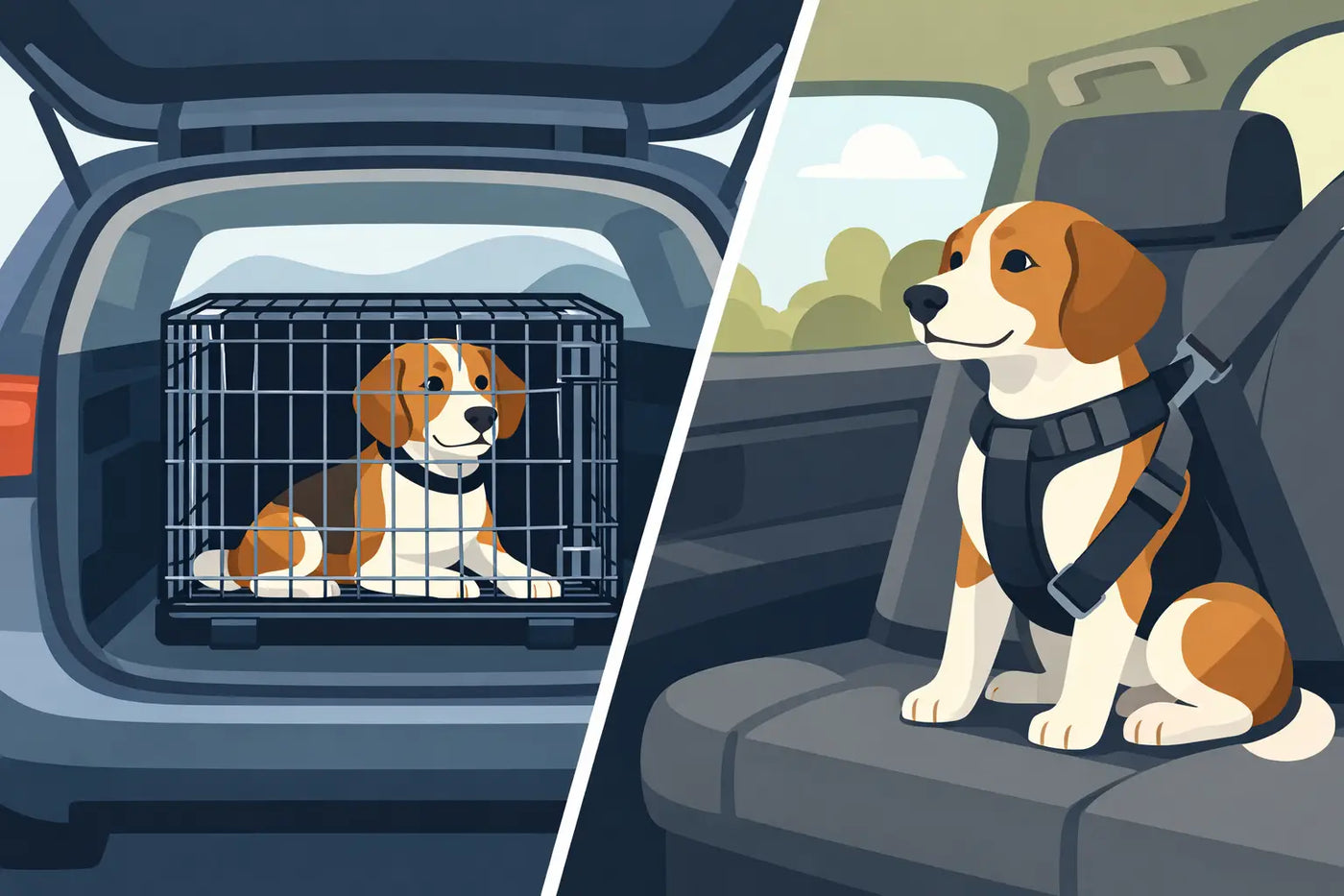 Hundbur eller bilsele - vad är bäst?