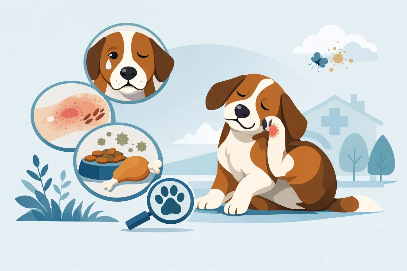 Tecken på allergi hos hund du bör se upp med