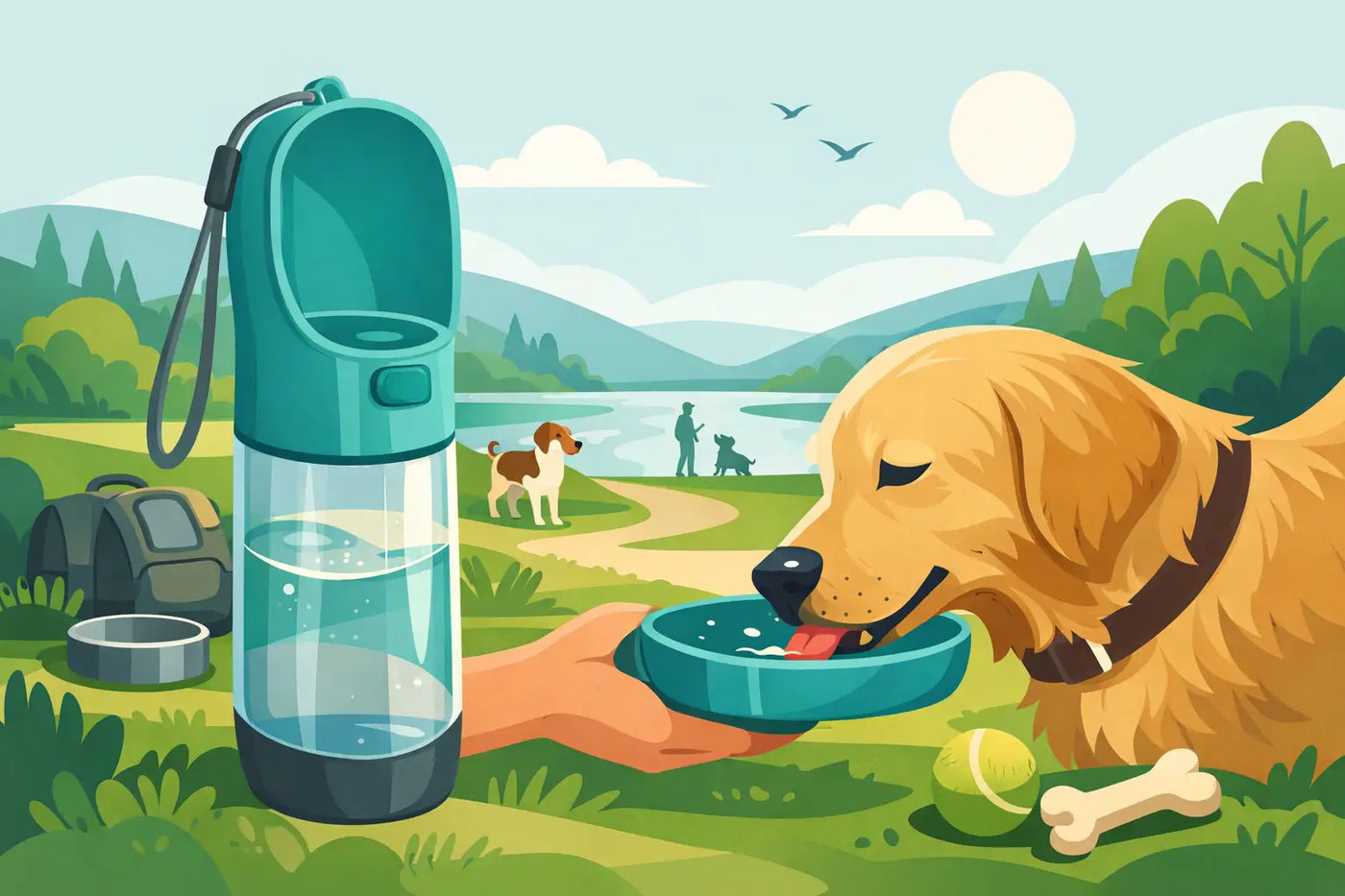 Bästa portable dog water bottle för hundliv