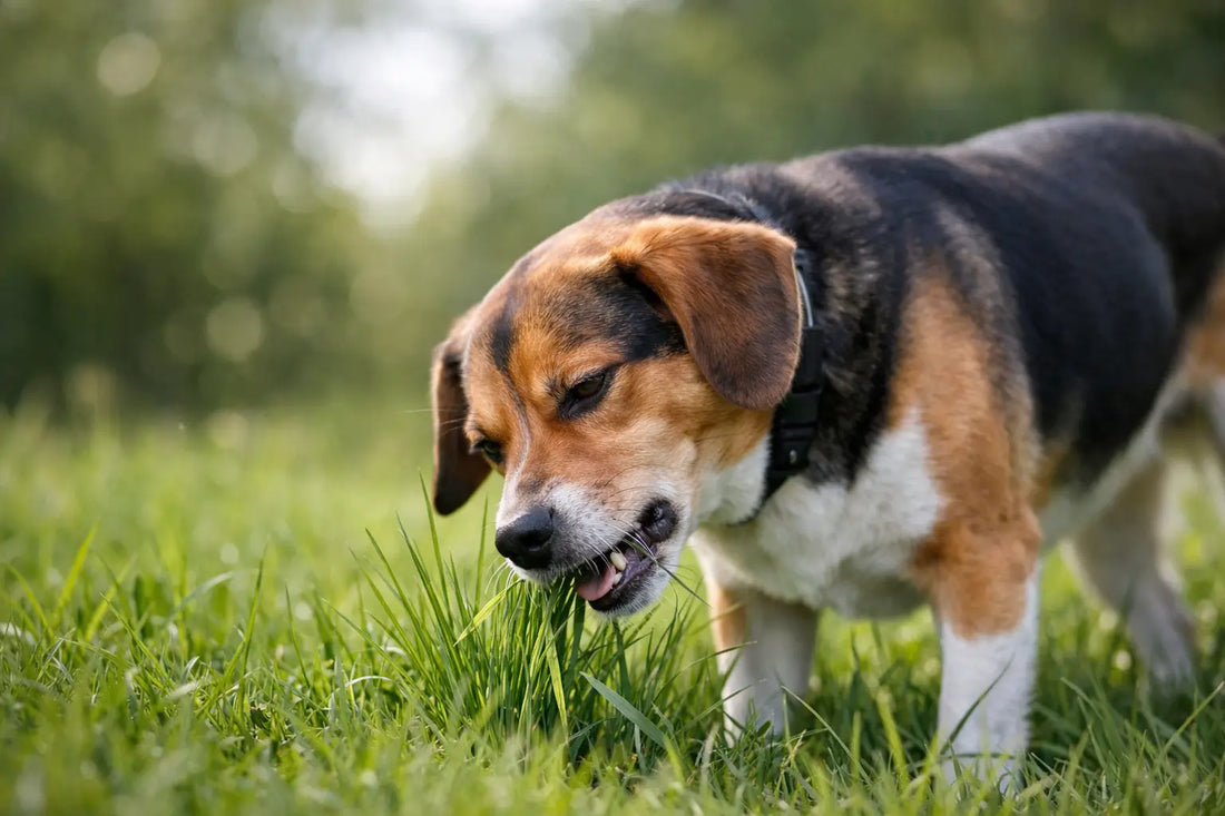 Varför äter hund gräs? Vanliga orsaker